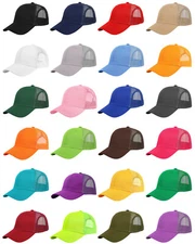 Falari Trucker Hat Baseball Cap Structured Plain Design 6 Panel Adjustable Size