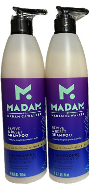 (2 Pack) MADAM by Madam C.J. Walker REVIVE & RESET Sulfate Free Shampoo 12fl oz