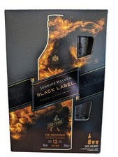 Johnnie Walker Black Label 12 Year Old with 2x Highball Glasses Blended Whisky