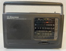Emerson 3-Band Instant Weather Band TV/AM/FM Portable Radio AC/DC