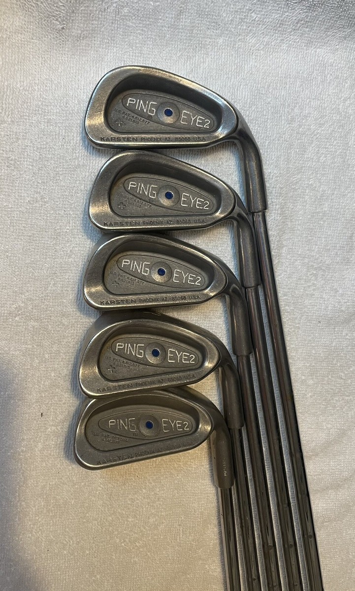 Ping Eye 2 Iron3 5 Clubs- 4,5,6,8&W Blue Dot Steel Shaft