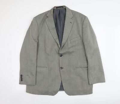 Marks and Spencer Herren Anzugjacke Grau Polyestermischung Größe L Reg