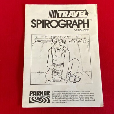 Travel Spirograph Spiel Original Anleitung Booklet Vintage 1989 Kenner Parker