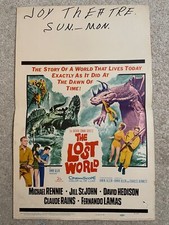 The Lost World 1960 Original Window Card Movie Poster 11X22