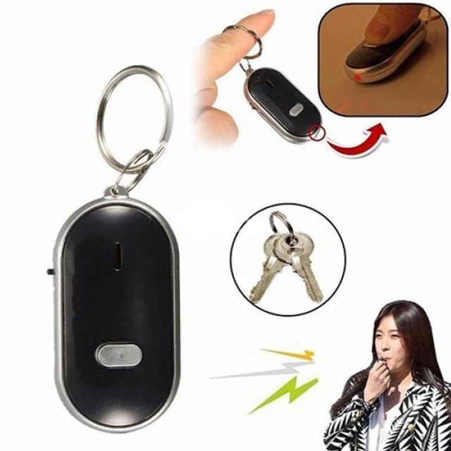 Steel LED Anti-Lost Key Finder Locator Key Chain Whistle Sale R3S9 Steel LED Anti-Lost Key Finder Locator Key Chain Whistle Sale R3S9