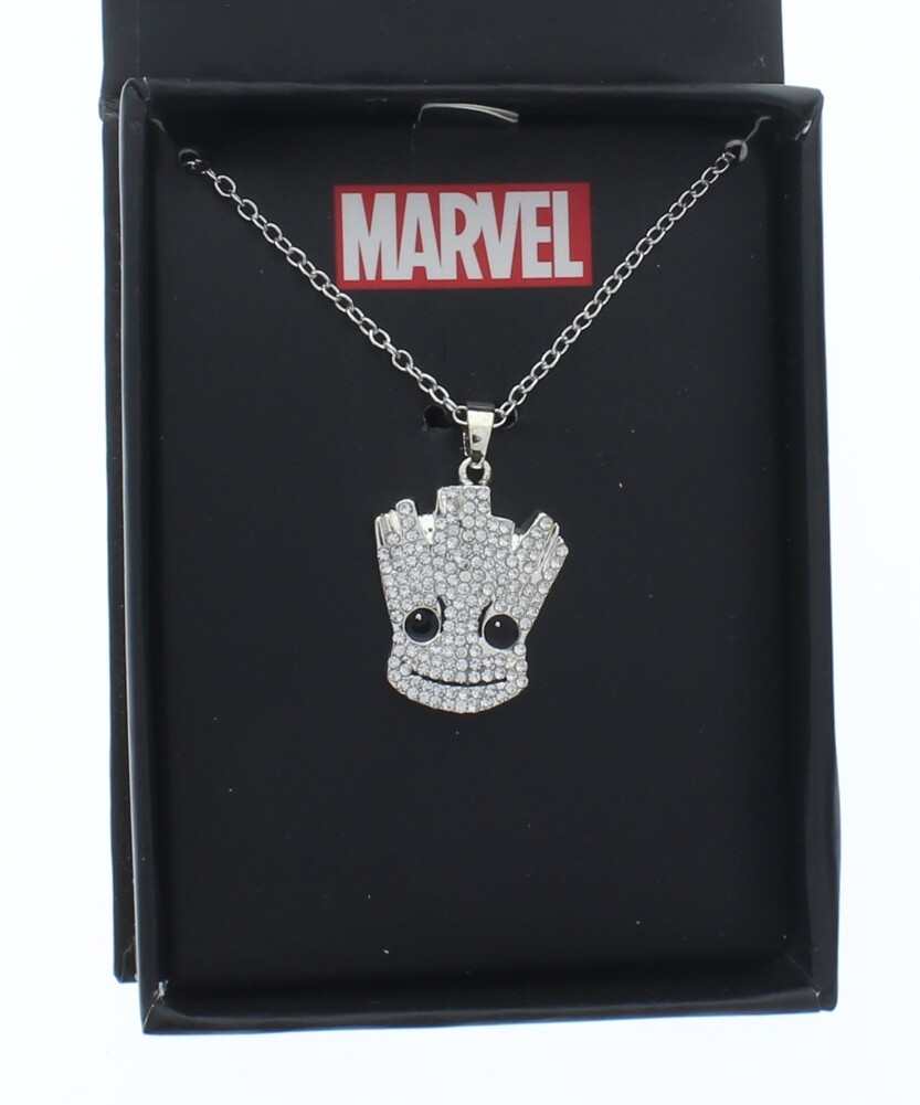 Inox Stainless Steel Marvel Pendant Chain Necklace Groot Guardian