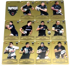2012 SELECT NRL CHAMPIONS CARD PEELED GOLD PARALLEL TEAM SET (12)-PANTHERS