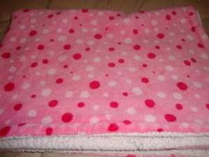 pink fleece baby blanket