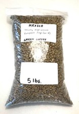MEXICO GREEN COFFEE, 5 Pounds, Specialty Gr., European Prep, Strictly High Grown