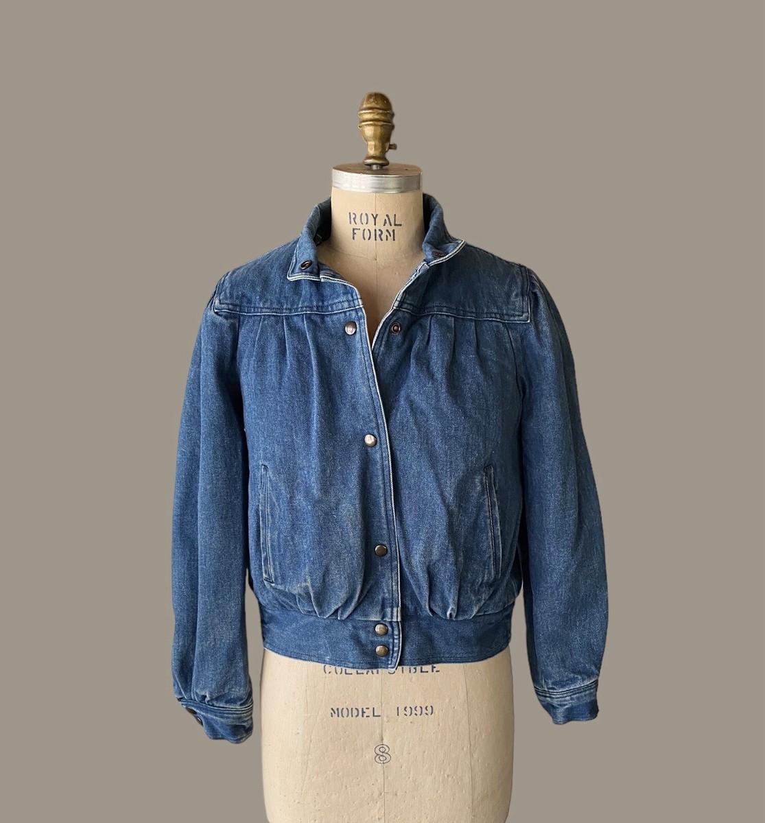Vintage 80s Sergio Valente Women's Blanket Lined Denim Jacket