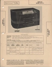 SIMPLON Model WVV2 Sams Photofact 1947, 4 pages, New Old Stock