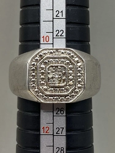 Vintage Karis Sterling 925 STS Silver Marcasite Band Ring Size 10.75