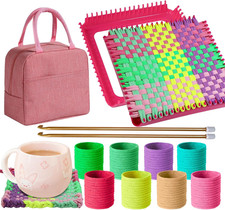 Weaving Loom Kit-Includes 2 Pcs 7" Potholder Frame,400 Pcs Weaving Loom Loops,2