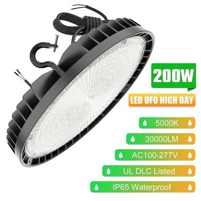 Led High Bay Shop Area Lighting 200 Watts 30000 Lumens Warehouse  Light Dimmable