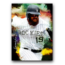 Charlie Blackmon Art Card Limited 38/50 Edward Vela Signed (Colorado Rockies)