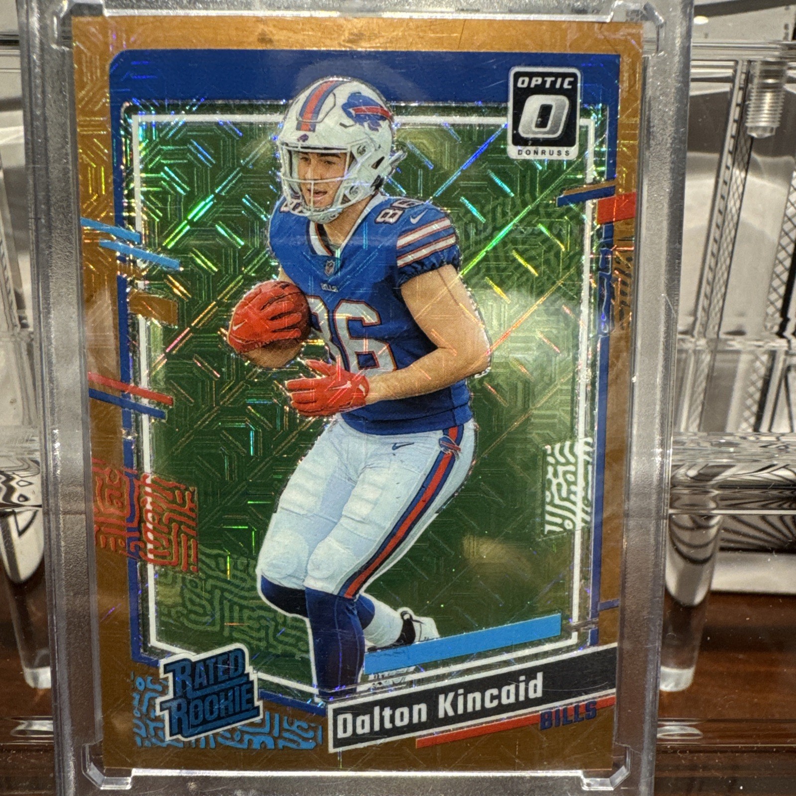 2023 Donruss Optic Rated Rookie Bronze Mojo Prizm 18/35 Dalton Kincaid #211