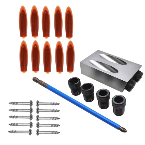 28 PCS Angled Hole Locator Woodworking Drilling Puncher Guide Bits Kit - Picture 2 of 11