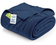 Utopia Bedding Knit Blanket Twin Size 90x66 Inches, Navy Soft Lightweight...