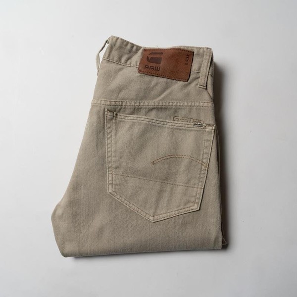 Men G-Star Raw Jeans Beige Cotton 32 / M / 46