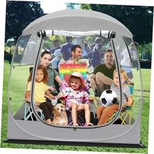 All Weather Sport Tent - Instant Pop Up Bubble Tent with B 72"x72"x65"h Grey