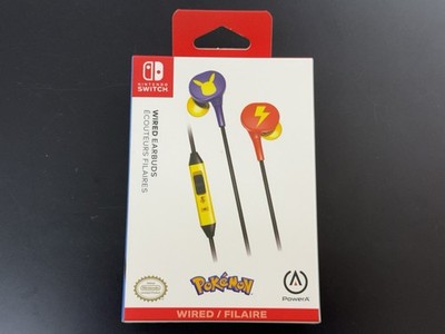 PowerA Wired Earbuds Nintendo Switch Pokemon Pikachu Blossom 3.5 mm Headphones
