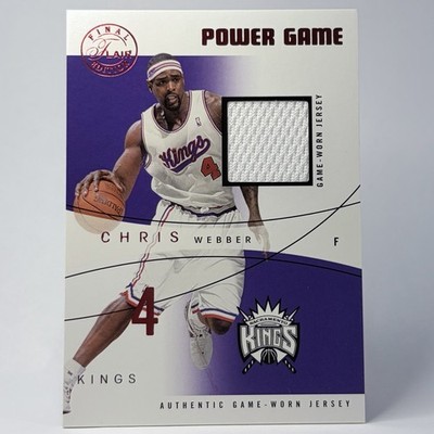 2003 Flair Final Edition Power Game Jerseys Red /175 Chris Webber #PG-CW HOF