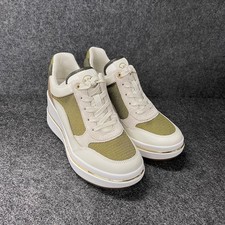 MICHAEL KORS Emmy Wedge Trainers Women's Size 6 Husk Multi