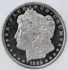 1885 O MORGAN DOLLAR**BLK & WHITE CAMEO DMPL**MS++++ CLEAN CHEEK** NR #76275