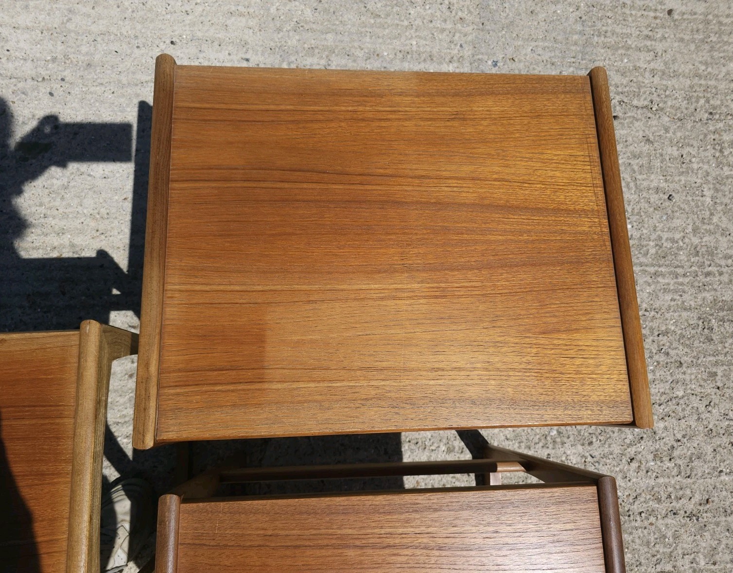 G Plan Vintage Mid Century Quadrille Nest of 3 Tables Teak Fair Condition — image 7