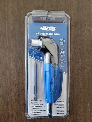 Kreg Tool 90° Degree Pocket Hole Driver #2 Square Drive Bit KDRV-90DG 