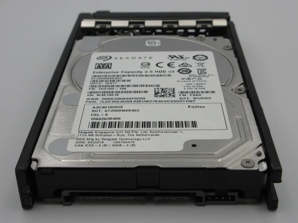 Fujitsu 2TB 7.2K 512n 2.5" SATA 6G Hot-Plug HDD Hard Drive A3C40195929 - Image 3 of 4