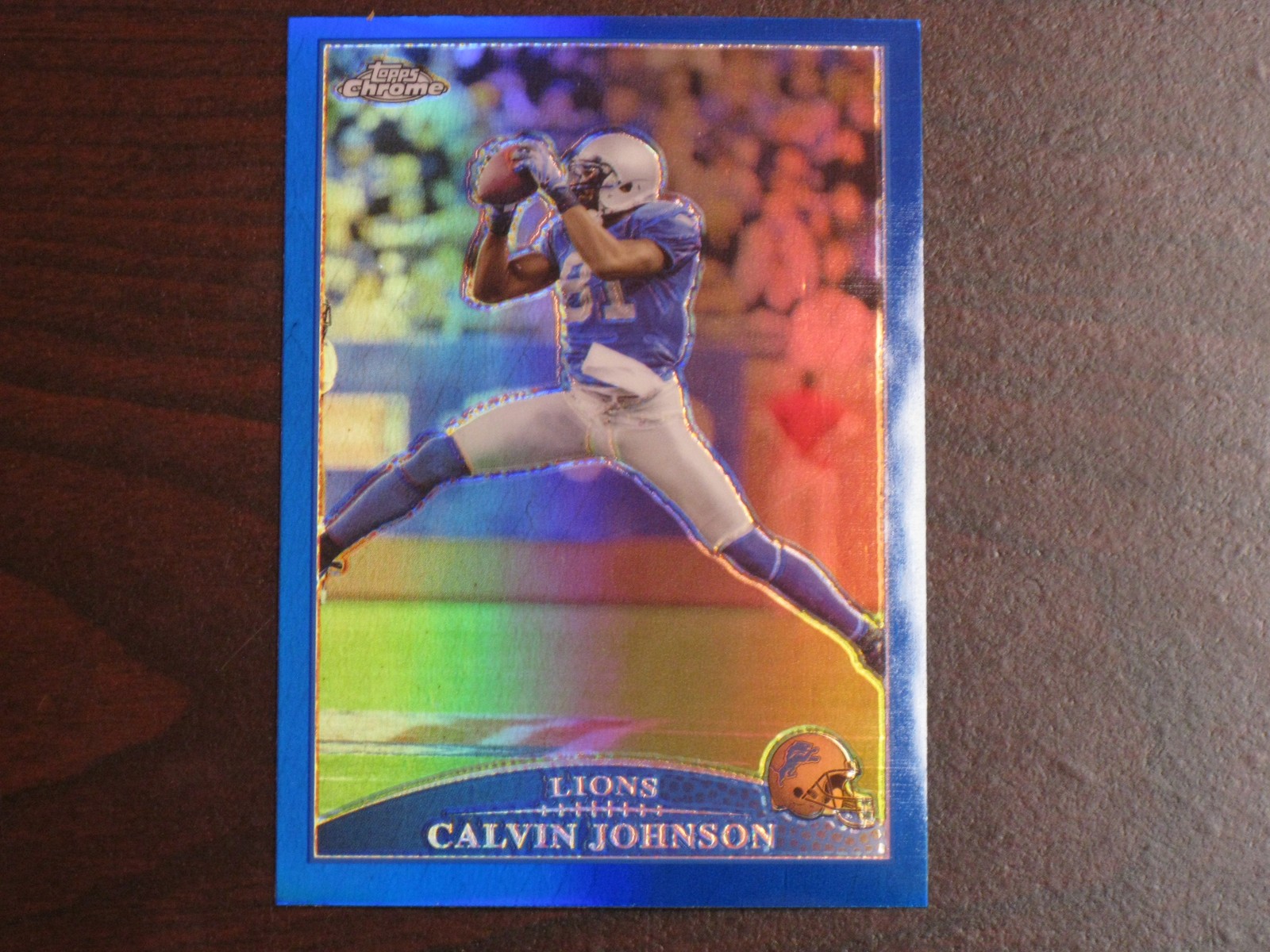 2009 Topps Chrome Football Blue Refractor #TC10 Calvin Johnson