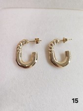 Stainless Steel Gold Tone Hoop Earrings