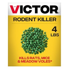 Victor Rat Poisoning for Inside  Outside Use - Kills Rats, Mice, 4 lb, Green