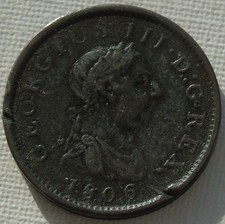 1806 George III Early Milled Copper Penny S3780, 34mm 17.90g