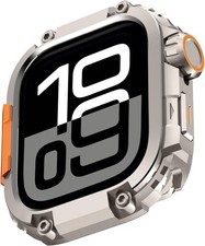 Metal Armor Case 2 in 1 for Apple Watch Series 11 46mm Rugged Military Protectio