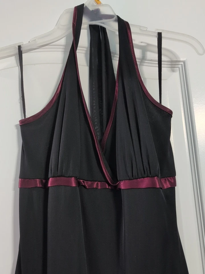 Vestido Halter Negro Y2K De Colección Talla L Fluido Fairycore WhimsiGoth Witchcore Tango Foto 4 de 4