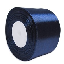 2 in x 25 Yards Dark Blue Satin Solid Ribbon, Crafts, Gift Wrapping, Wedding