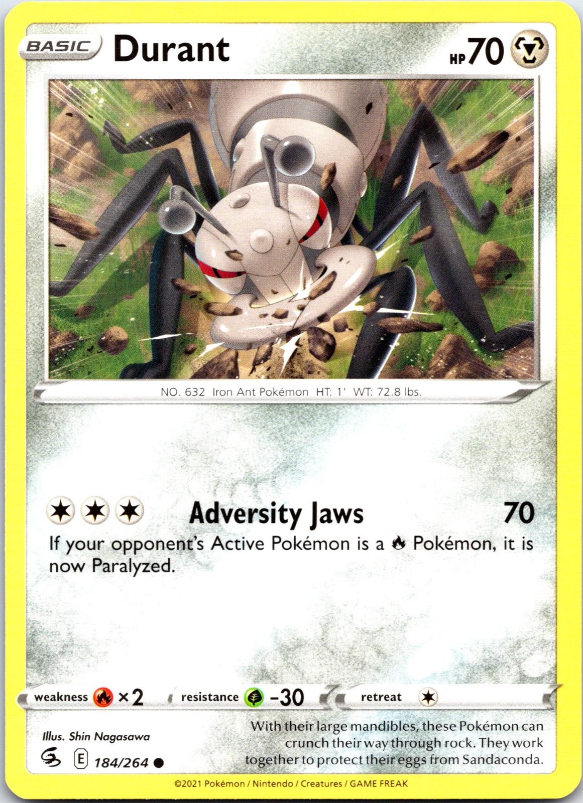 Durant 184/264 Common Fusion Strike Pokemon NM