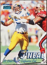1997 Fleer #160 Leslie O'Neal Traditions Tiffany Football EX