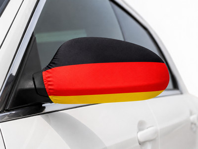 2x Spiegelflagge Deutschland Autospiegel Fahne Auto Fan WM Deko Autofahne