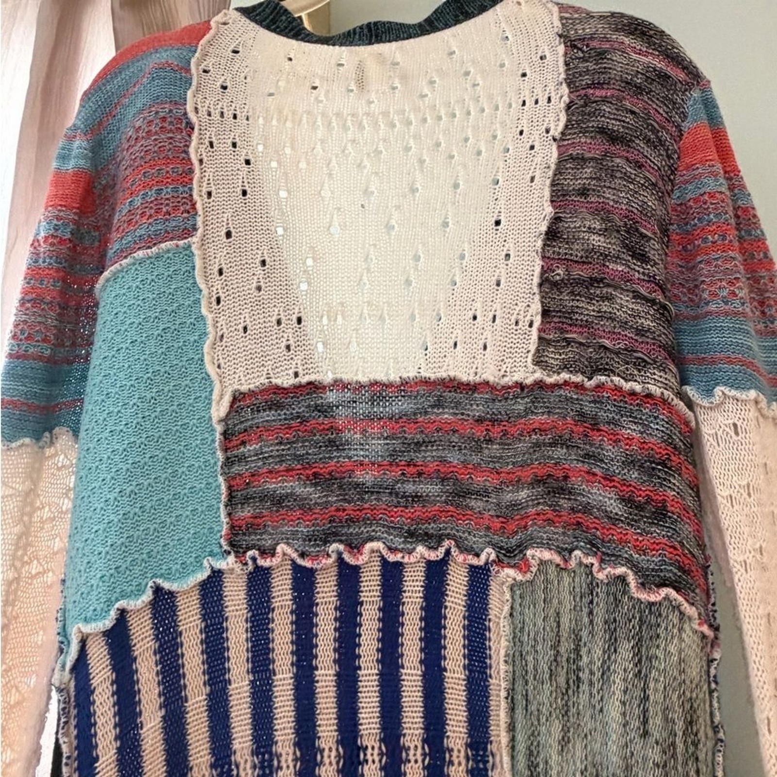 Freepeople Multicolor Patchwork Long Cardigan siz… - image 11