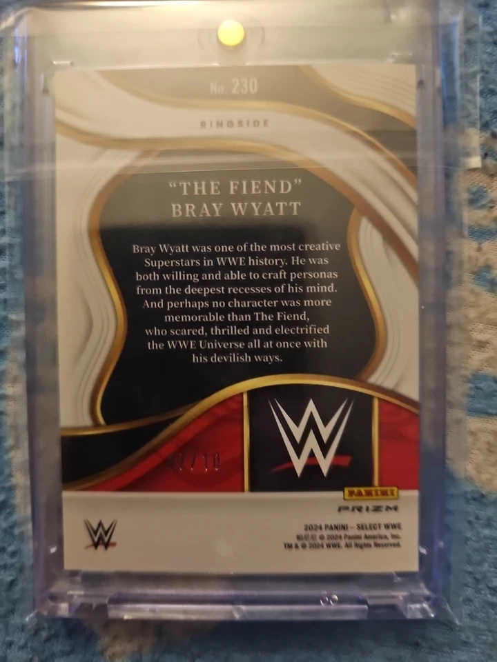 2024 Panini Select WWE "The Fiend" Bray Wyatt Gold /10 - Image 2 of 3