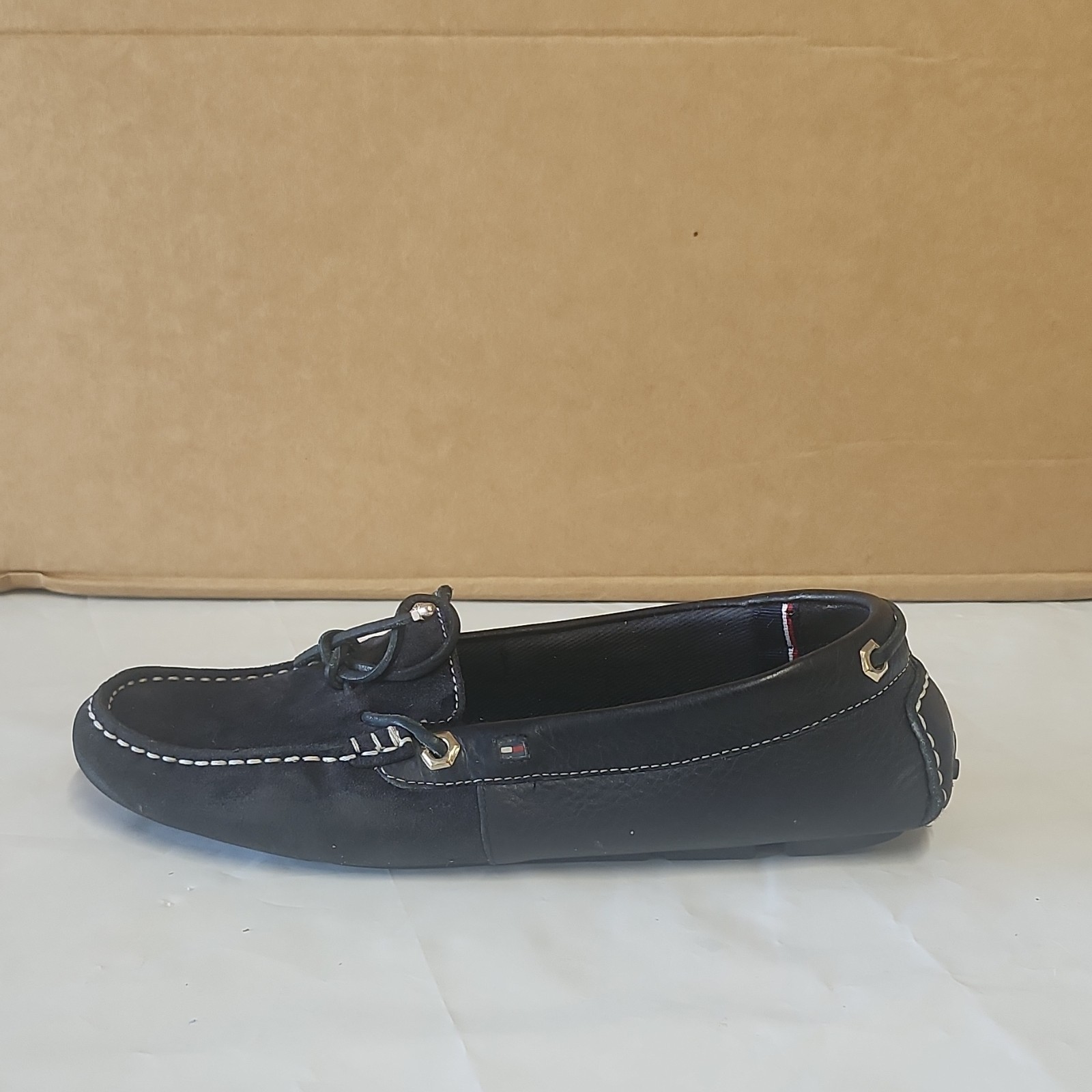 Tommy Hilfiger Women"s Navy Leather Moccasin Cushioned Comfort Shoes US 9 thumbnail 9