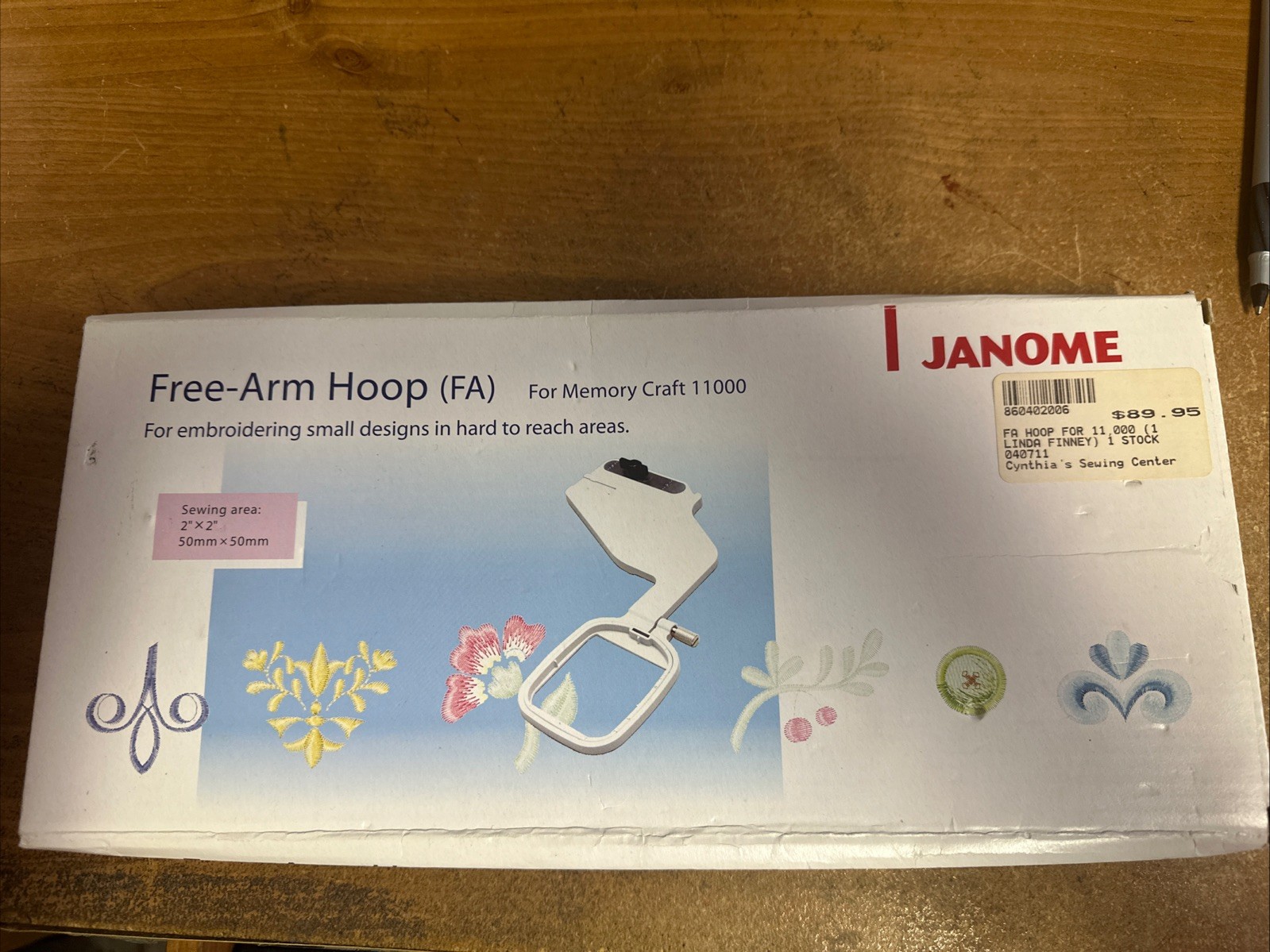 Hoop Small Free Arm (fa) Mc11000 11000se - 50mm X 50mm