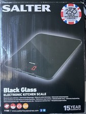 SALTER Electronic Kitchen Scale. Black Glass. BRAND NEW