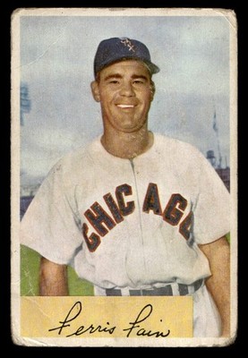 1954 Bowman #214 Ferris Fain Chicago White Sox low grade 