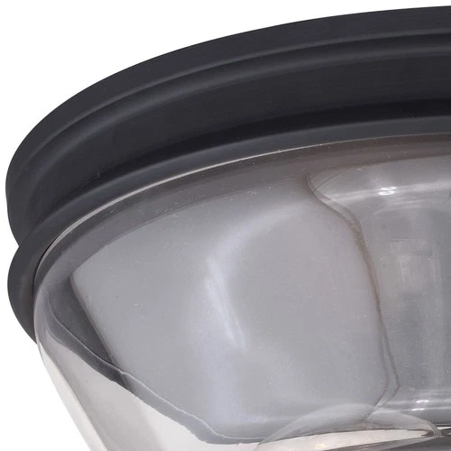 Toledo 2-Light Flush Mount in Industrial and Dome Style 6.5 Inches Tall and 13 - Picture 9 of 10