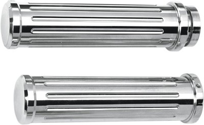 Pro-One Performance Grooved Billet Grips Chrome Ball-Milled 500560