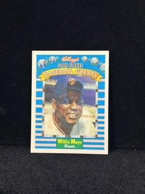 1991 Kellogg's Corn Flakes Baseball Greats #3 Willie Mays